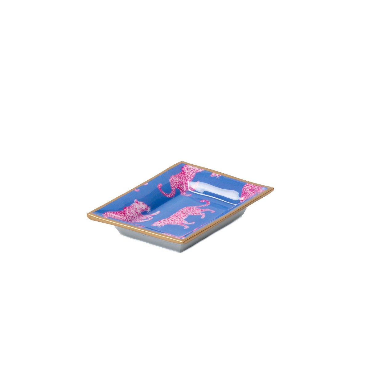 Pink Leopards Rectangle Catch All Tray, Jewelry Tray for Bathroom, Vanity - Decorative Landry Tray - Trinket Trays from Jaye's Studio