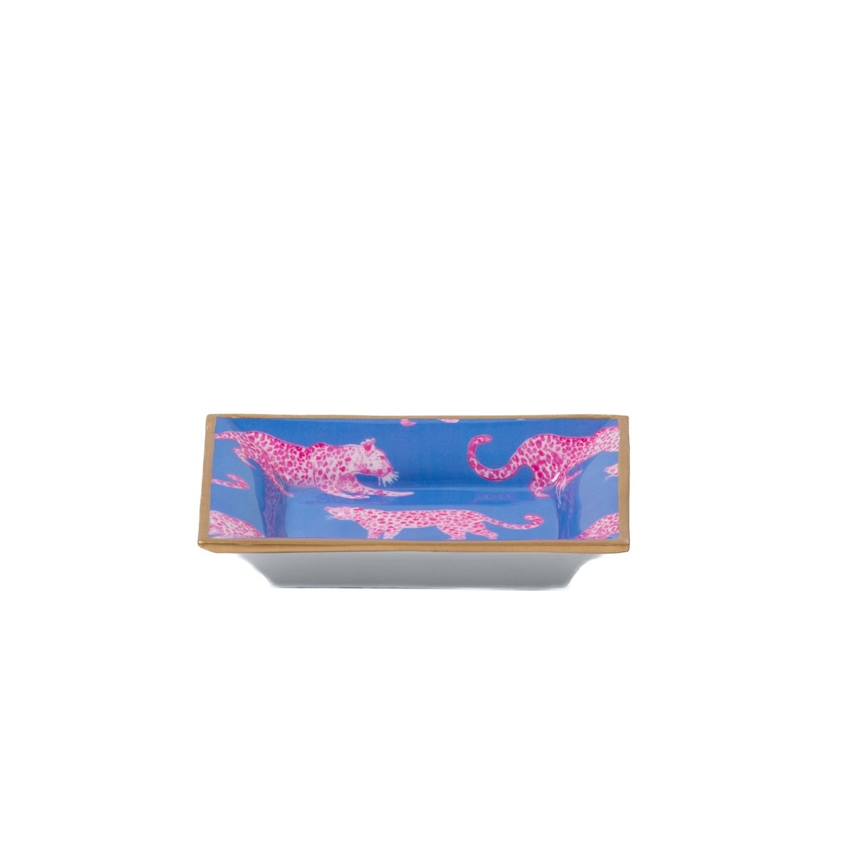 Pink Leopards Rectangle Catch All Tray, Jewelry Tray for Bathroom, Vanity - Decorative Landry Tray - Trinket Trays from Jaye's Studio