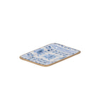 Pomegranate Blue Enameled Rectangle Soap Dish, Catch All Tray, Jewelry Tray for Bathroom, Vanity, Sink - Decorative Laney Tray - Trinket Trays from Jaye's Studio