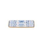 Pomegranate Blue Enameled Rectangle Soap Dish, Catch All Tray, Jewelry Tray for Bathroom, Vanity, Sink - Decorative Laney Tray - Trinket Trays from Jaye's Studio