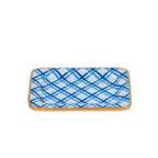 Preppy Plaid Blue Enameled Rectangle Soap Dish, Catch All Tray, Jewelry Tray for Bathroom, Vanity, Sink - Decorative Laney Tray - Trinket Trays from Jaye's Studio