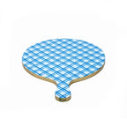 Preppy Plaid Blue / Light Blue Charcuterie Board, Wooden Cutting Board, Chopping Board for Serving, Food & Meat Prep - Cutting Board from Jaye's Studio