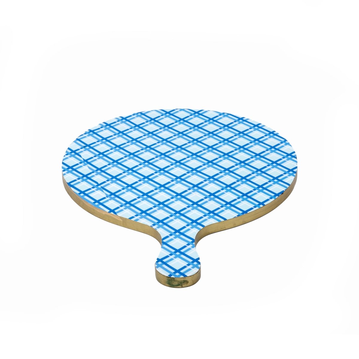 Preppy Plaid Blue / Light Blue Charcuterie Board, Wooden Cutting Board, Chopping Board for Serving, Food & Meat Prep - Cutting Board from Jaye's Studio