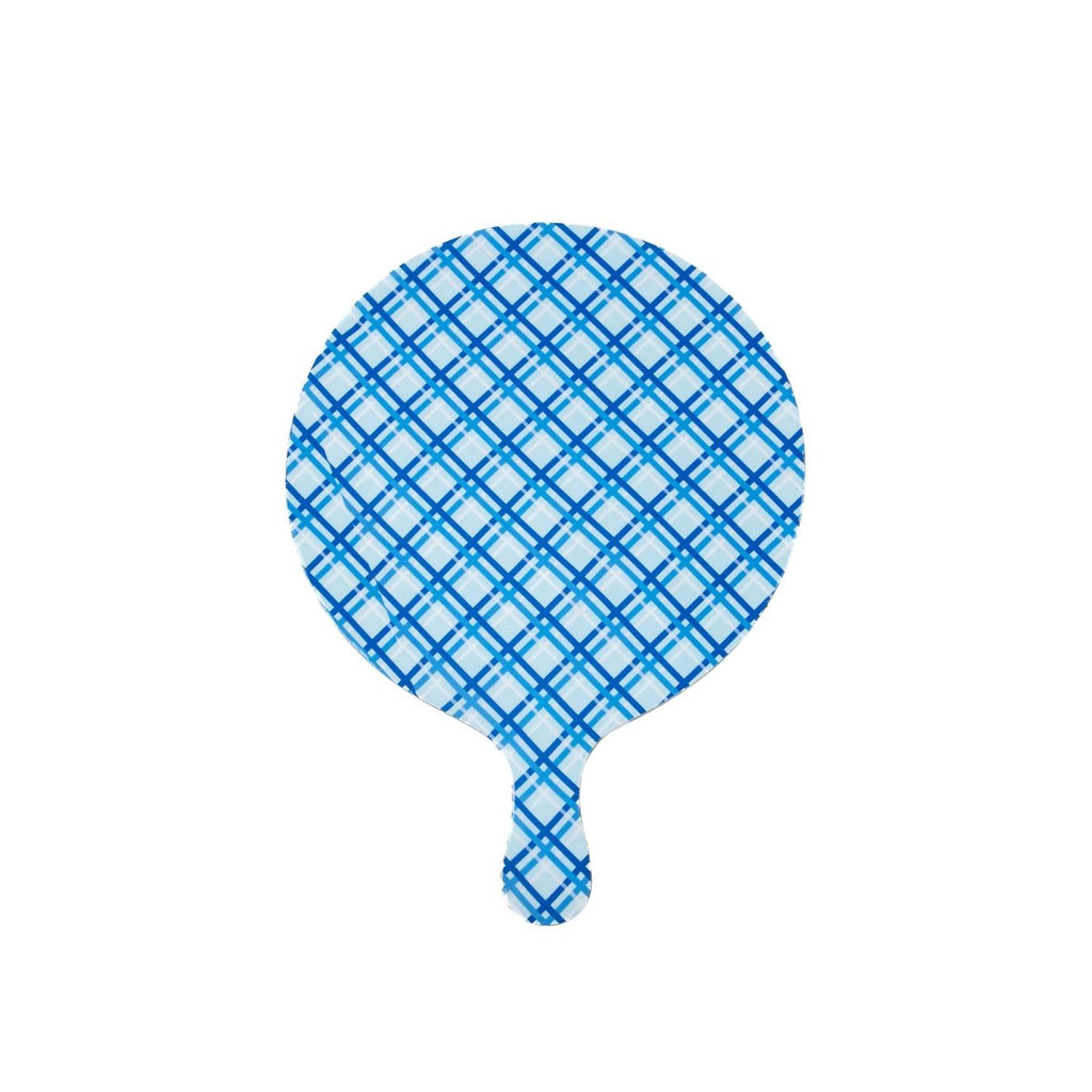 Preppy Plaid Blue / Light Blue Charcuterie Board, Wooden Cutting Board, Chopping Board for Serving, Food & Meat Prep - Cutting Board from Jaye's Studio