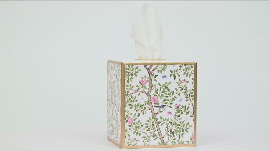 Elsie's Garden Enameled Tissue Box Cover - Avail 09/11