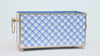 Preppy Plaid Enameled Rectangular Cachepot Planter 6x12 - Light Blue - Avail 12/23