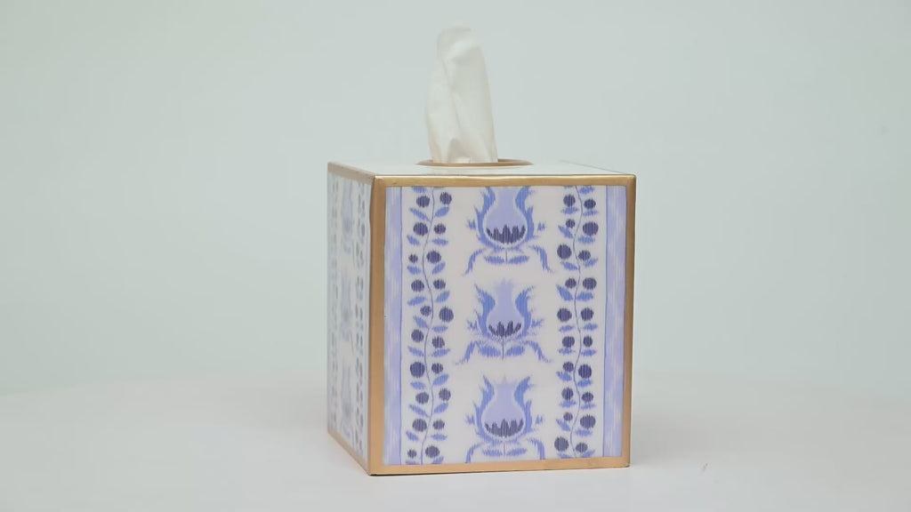 Pomegranate Enameled Tissue Box Cover
