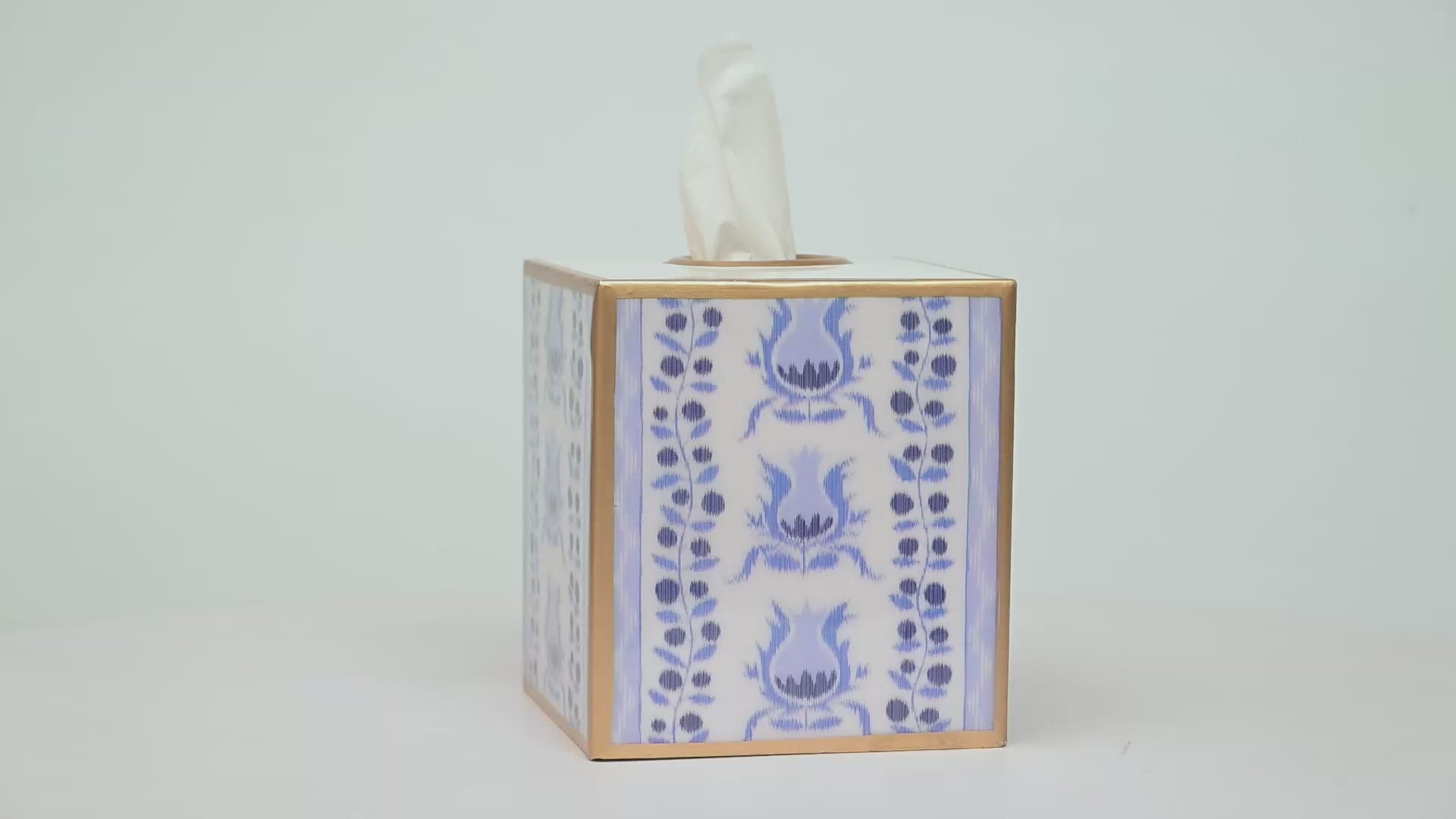 Pomegranate Enameled Tissue Box Cover