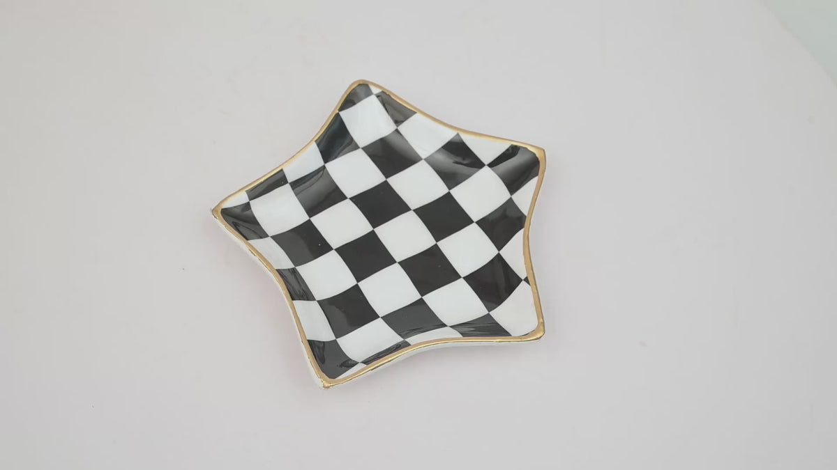 Checked Star Tray
