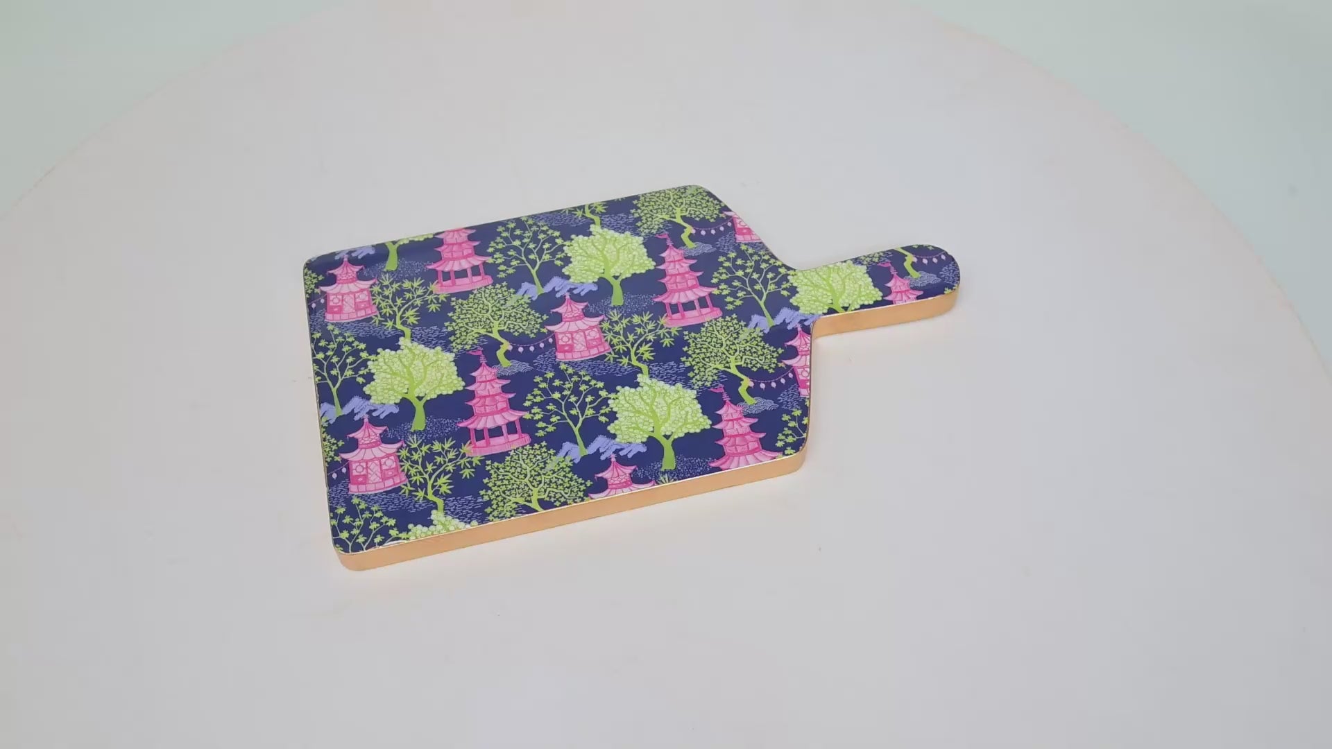 Garden Party Enameled Rectangular Charcuterie Board 6x10
