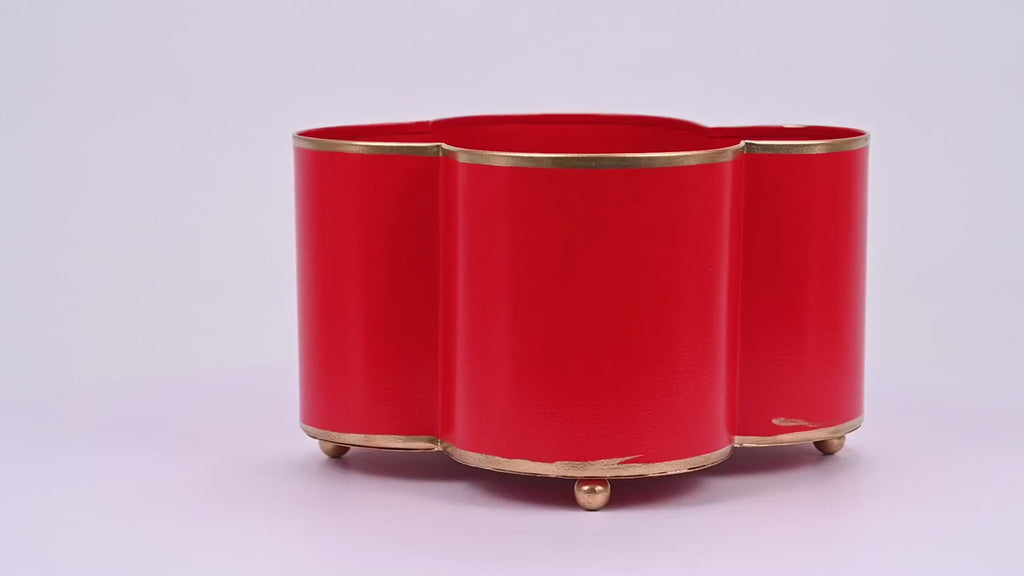 Mattie Quatrefoil Cachepot Planter