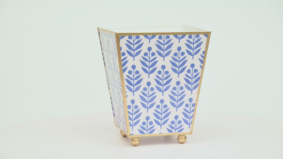 Lottie Enameled Square Cachepot Planter