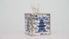 Enameled White and Blue Square Tissue Box Cover for Bathroom/Bedroom/Living room - Kyoto Pagoda Collection