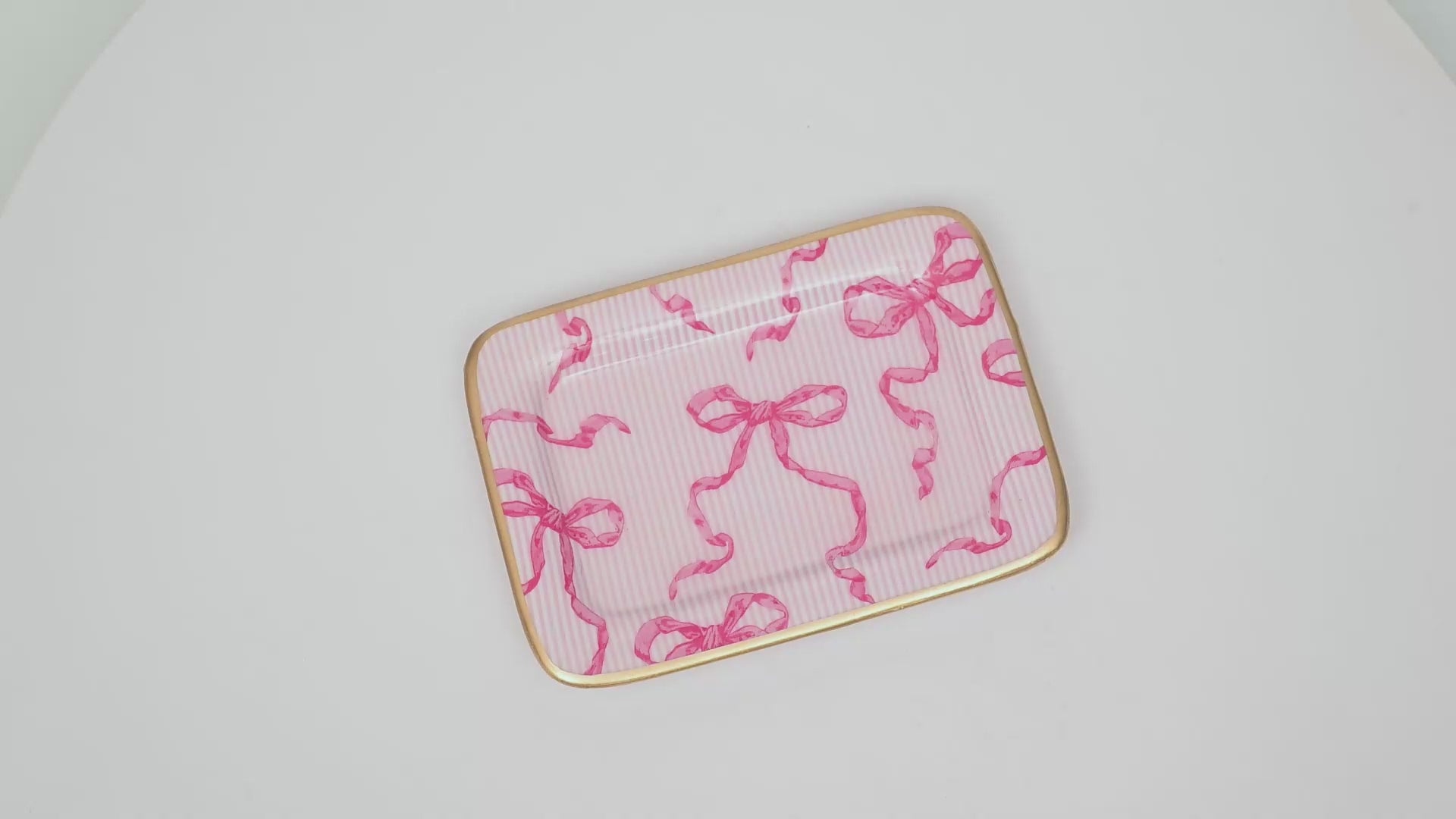 Ribbons of Hope Enameled Laney Soap Dish