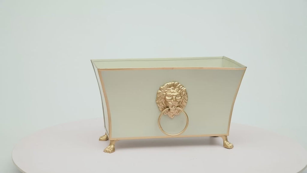 Regency Fluted Rectangle Paws & Claws Cachepot