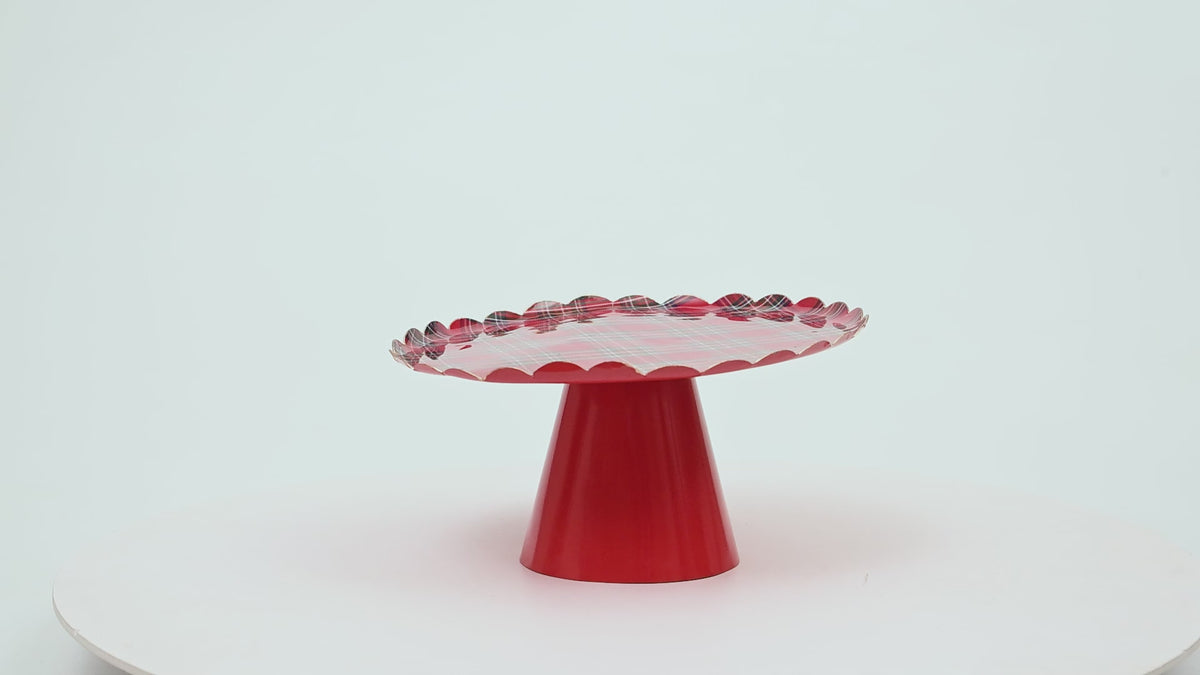 Tartan Plaid Cake Stand Set (2pk) - Avail 11/11