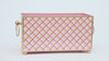 Preppy Plaid Enameled Rectangular Cachepot Planter 6x12 - Pink - Avail 12/23