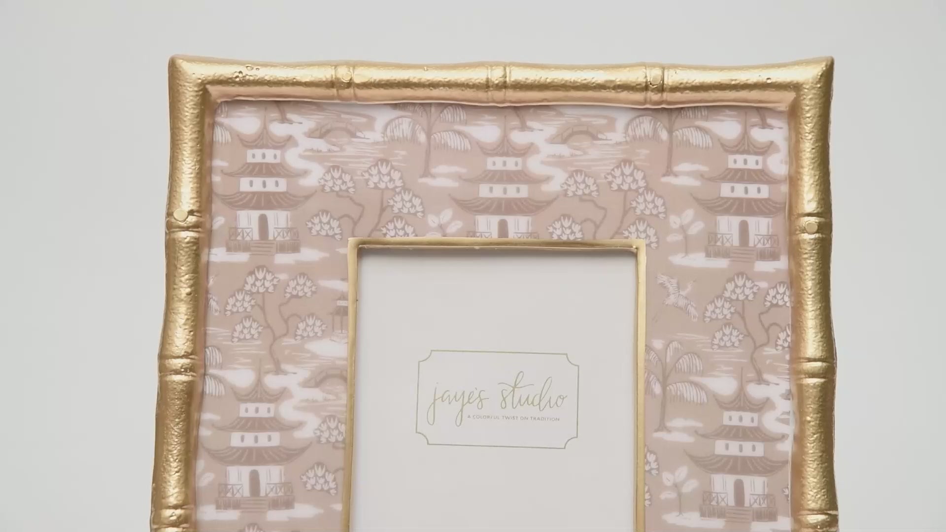 Kyoto Pagoda Chang Mai Photo Frame 5x7 - Taupe & White