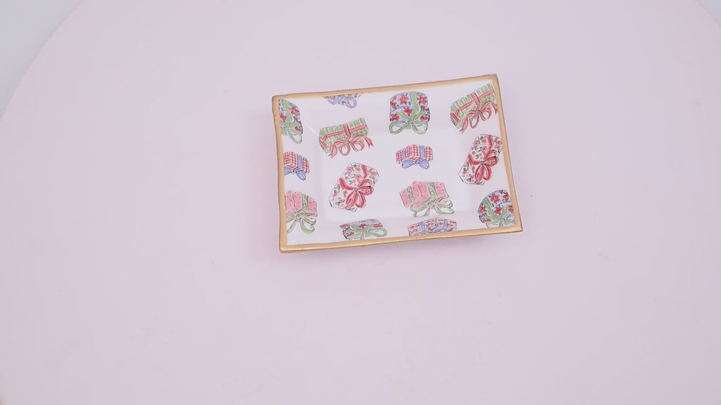 Christmas Gifts Enameled Landry Jewelry Tray