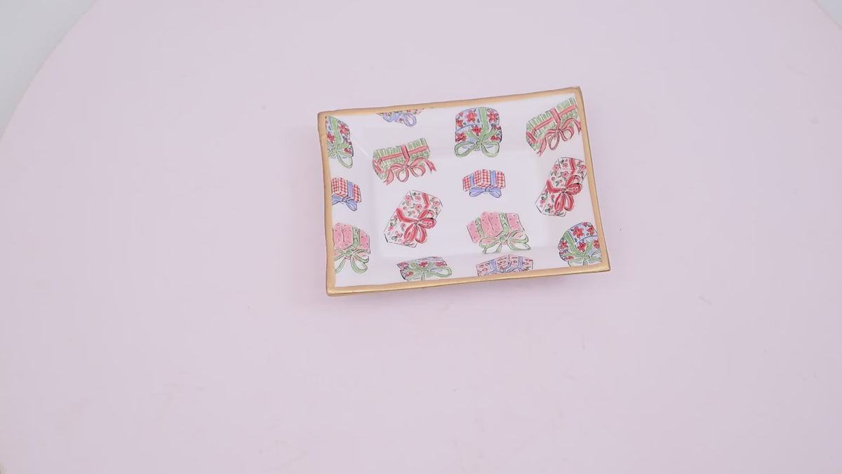 Christmas Gifts Enameled Landry Jewelry Tray