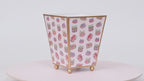 Christmas Gifts Enameled Square Cachepot Planter