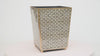 Grey Enameled Waste can for Bathroom  / Home Office / Bedroom / Vanity / Garbage Can/ wastebasket made with High Quality Metal - designed by Jaye's Studio - The Woven Collection