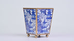 Garden Party Enameled Square Cachepot Planter