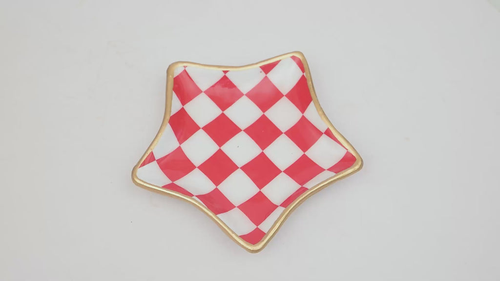 Checked Star Tray