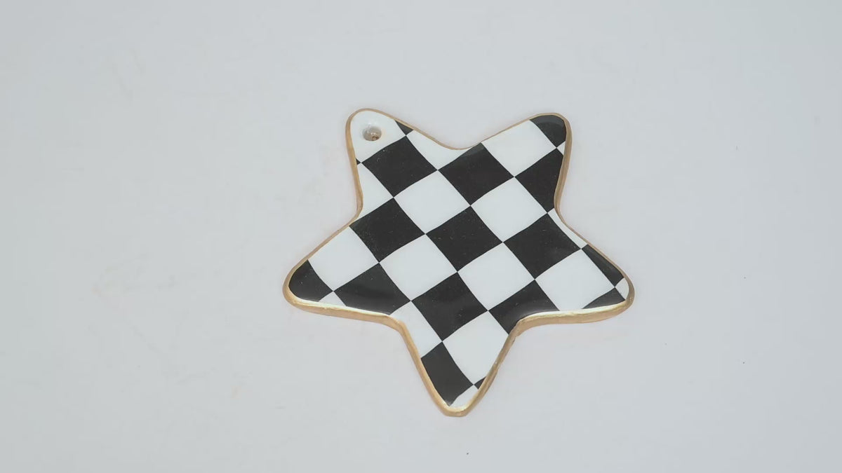 Checked Star Ornament
