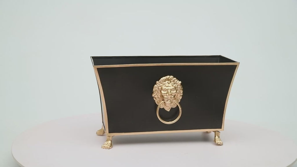 Regency Fluted Rectangle Paws & Claws Cachepot