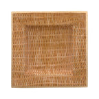 Rattan Brown Enameled Square Decorative Trinket Tray, Catch All Tray, Jewelry Tray for Vanity, Bathroom, Bedside Home Office - Trinket Trays from Jaye's Studio