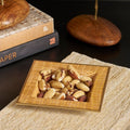 Rattan Brown Enameled Square Decorative Trinket Tray, Catch All Tray, Jewelry Tray for Vanity, Bathroom, Bedside Home Office - Trinket Trays from Jaye's Studio