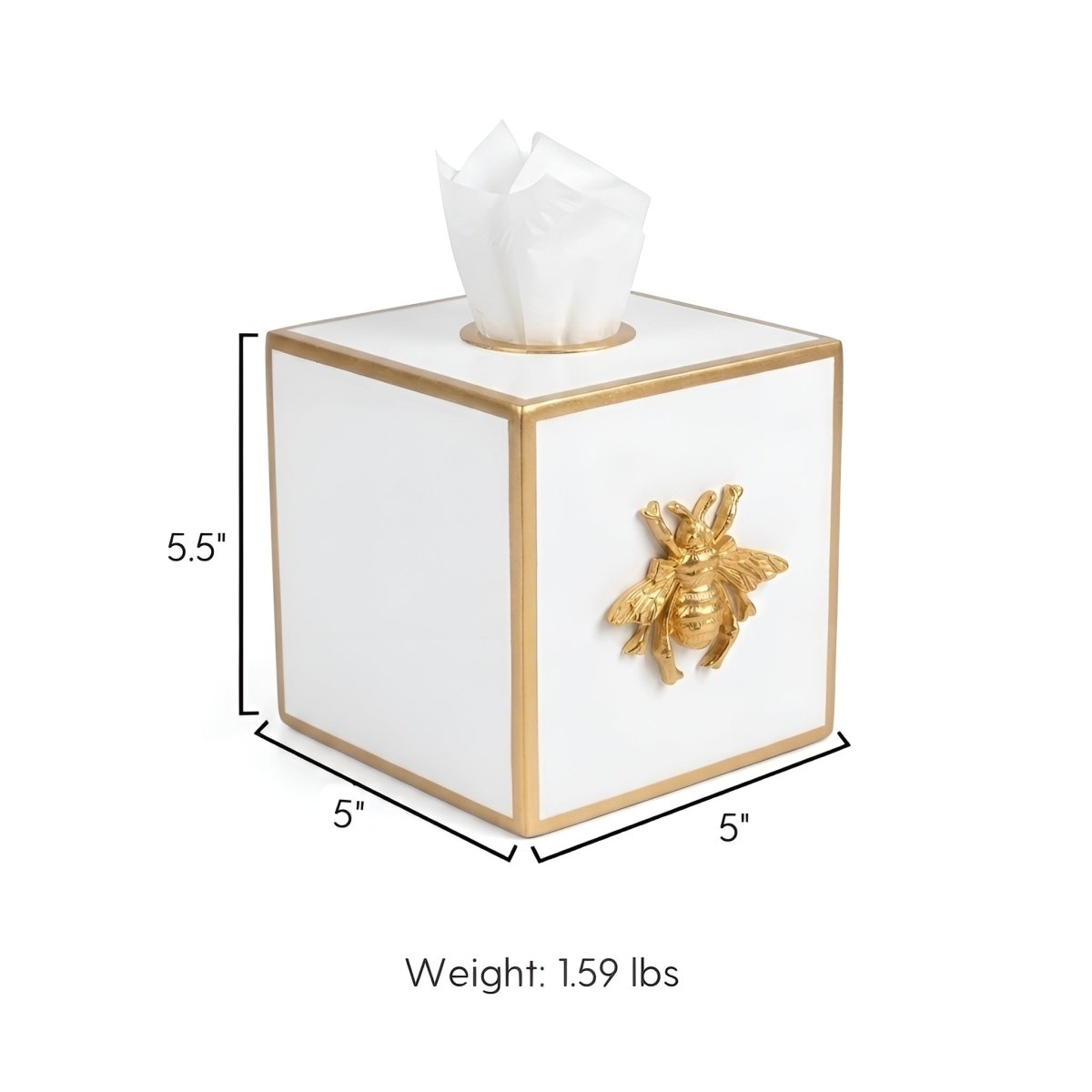 Regency Bee Tissue Box Cover - Tissue Box Cover from Jaye's Studio