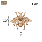 Regency Gold Bee Napkin Rings for Dinnerware, Serving, Dinning, Table scape, entertaining (4pk) - Napkin Rings from Jaye's Studio