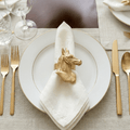 Regency Horse Head Gold Napkin Rings for Dinnerware, Place Settings, Entertaining (4pk) - Napkin Rings from Jaye's Studio