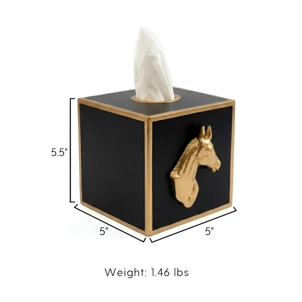 Regency Horse Head Tissue Box Cover - Tissue Box Cover from Jaye's Studio