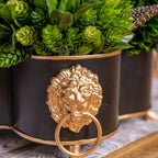 Regency Paws and Claws Black Quatrefoil Metal Cachepot Planter For Bedroom, Office, Kitchen and Living Room - from Jaye's Studio