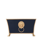 Regency Paws and Claws Indigo Rectangular Fluted Metal Cachepot Planter for Entryway, Mantle, Home Office, Kitchen and Living Room - Cachepots from Jaye's Studio