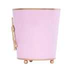 Regency Rabbit Pink / Light Pink Round Metal Cachepot Planter For Bedroom, Office, Kitchen, Living Room - Avail 02/22 - Cachepots from Jaye's Studio