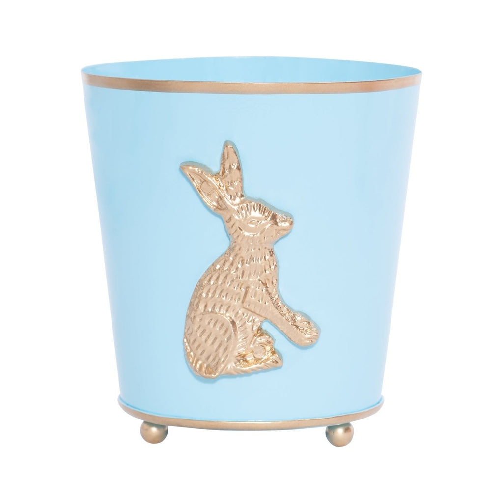 Regency Rabbit Round Cachepot Planter 6 - Light Blue - Avail 03/20 - Cachepots from Jaye's Studio