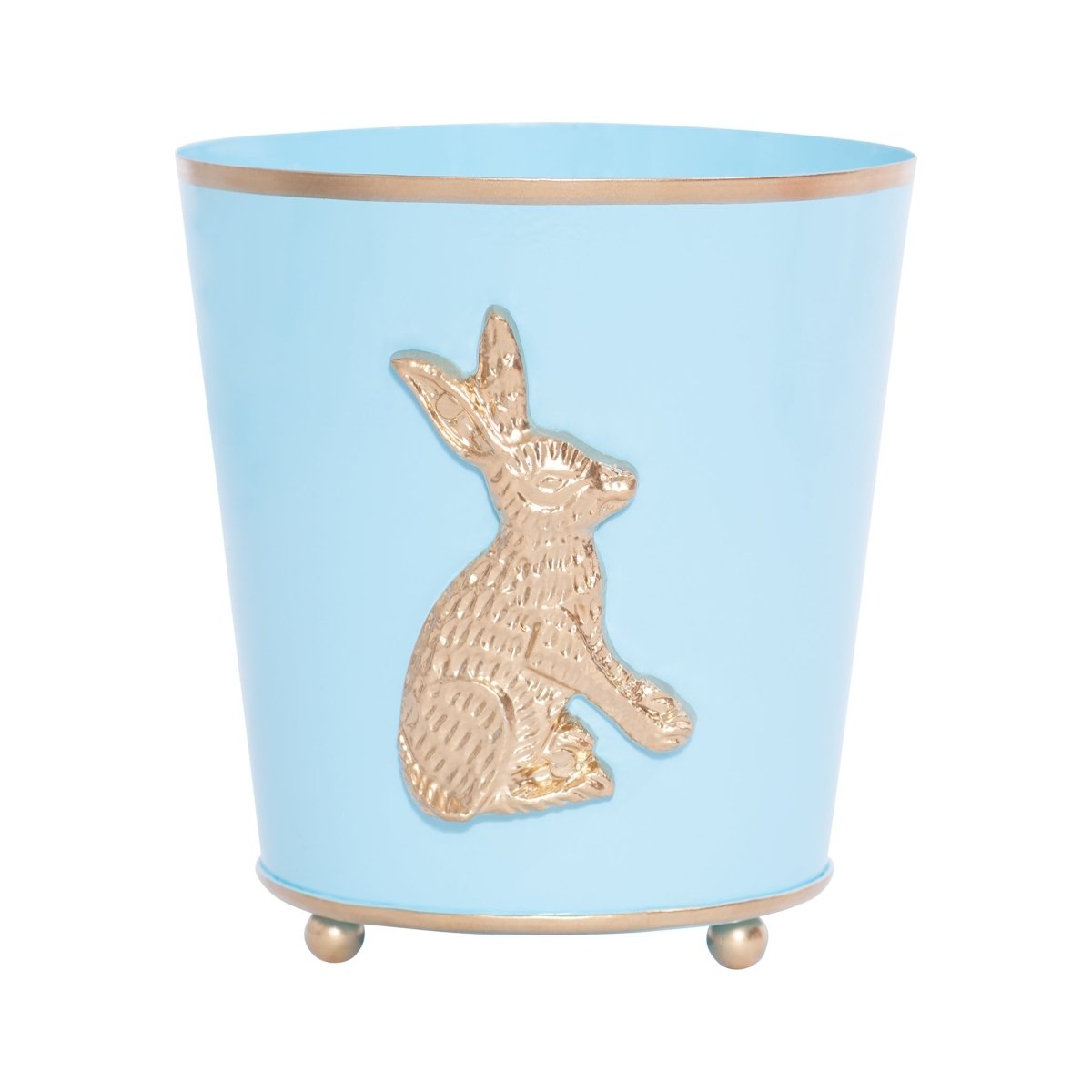 Regency Rabbit Round Cachepot Planter 6 - Light Blue - Avail 03/20 - Cachepots from Jaye's Studio