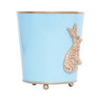Regency Rabbit Round Cachepot Planter 6 - Light Blue - Avail 03/20 - Cachepots from Jaye's Studio