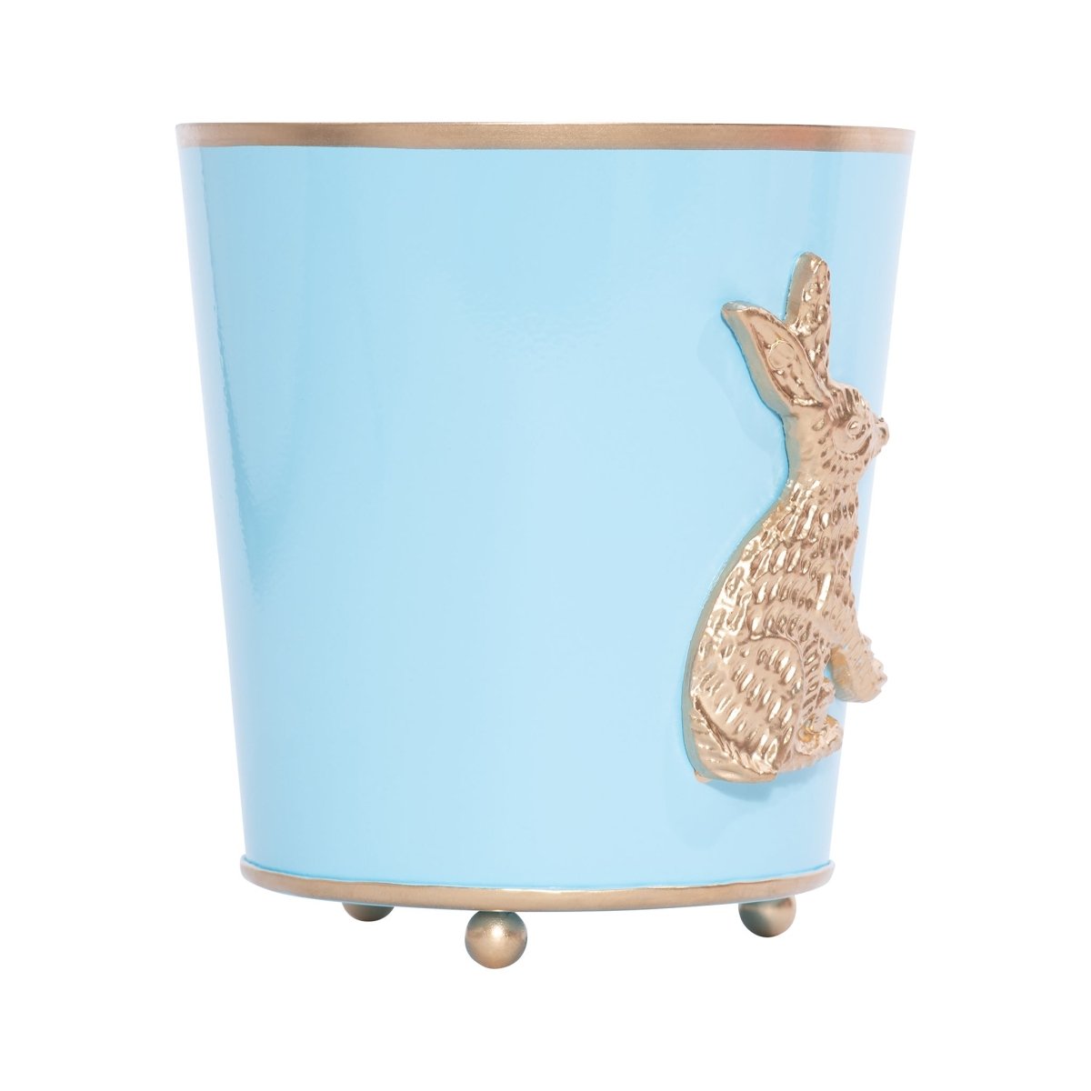 Regency Rabbit Round Cachepot Planter 6 - Light Blue - Avail 03/20 - Cachepots from Jaye's Studio