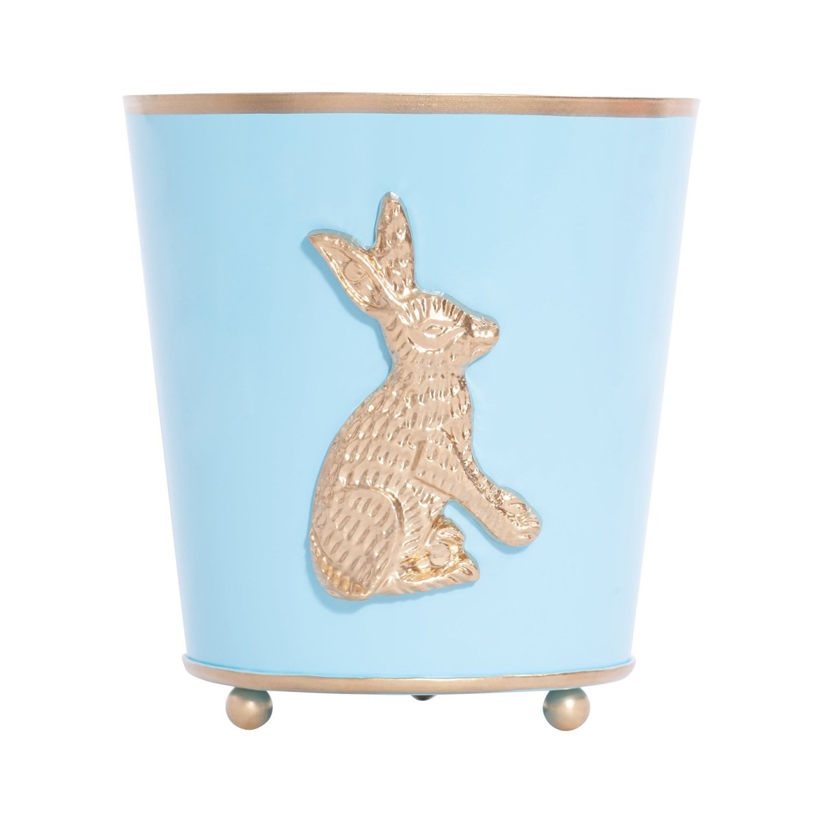 Regency Rabbit Round Cachepot Planter 6 - Light Blue - Avail 03/20 - Cachepots from Jaye's Studio