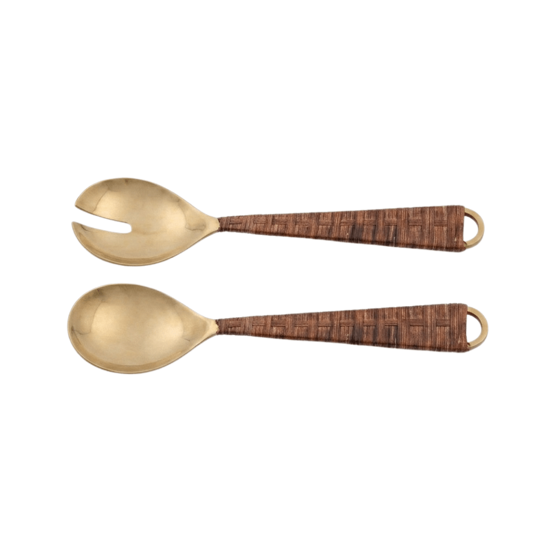 Regency Rattan Salad Spoons (2pk) - Avail 05/19 - from Jaye's Studio