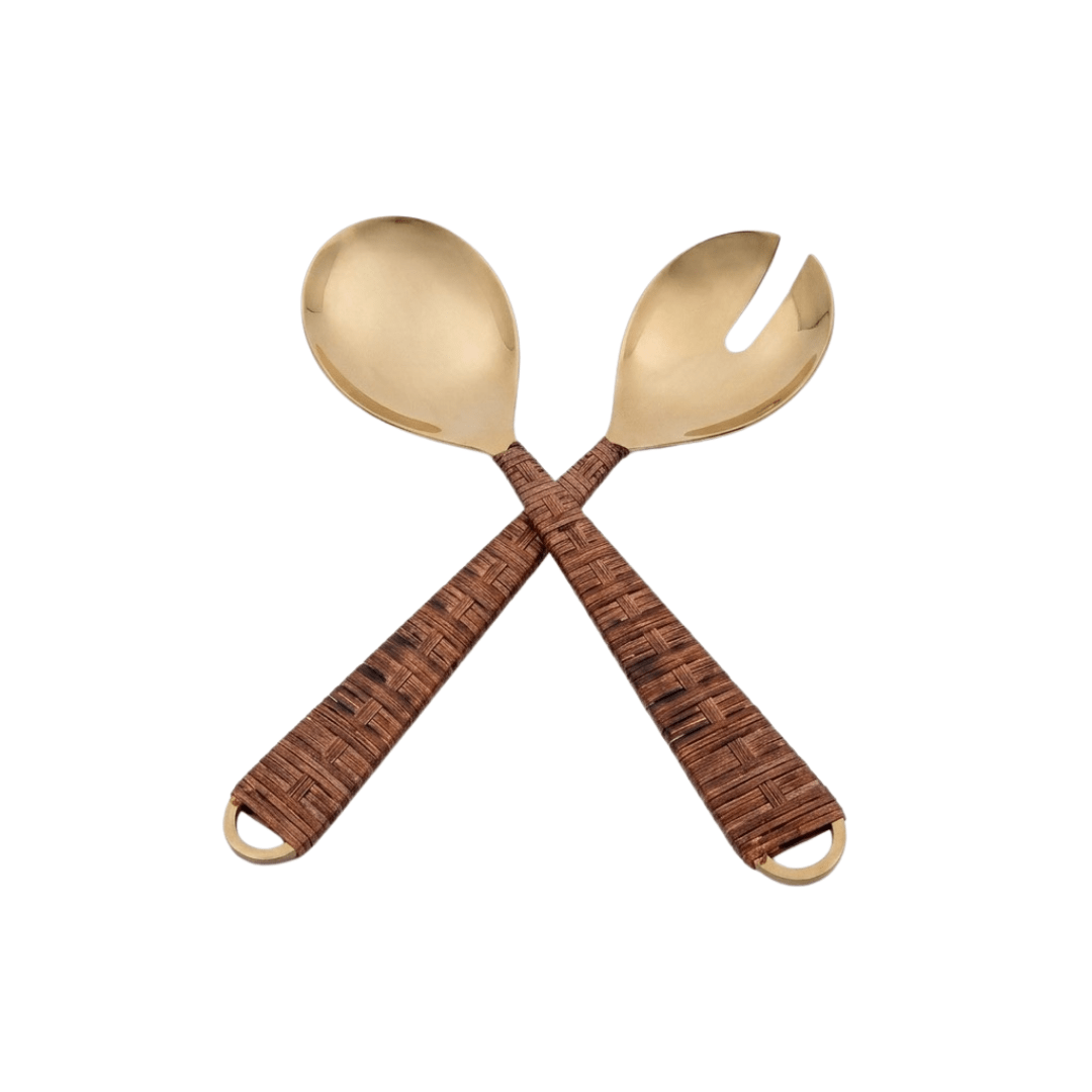 Regency Rattan Salad Spoons (2pk) - Avail 05/19 - from Jaye's Studio