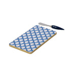 Scales Amelia Enameled Blue Charcuterie Board, Wooden Cutting Board, Chopping Board for Serving, Food & Meat Prep - Cutting Board from Jaye's Studio