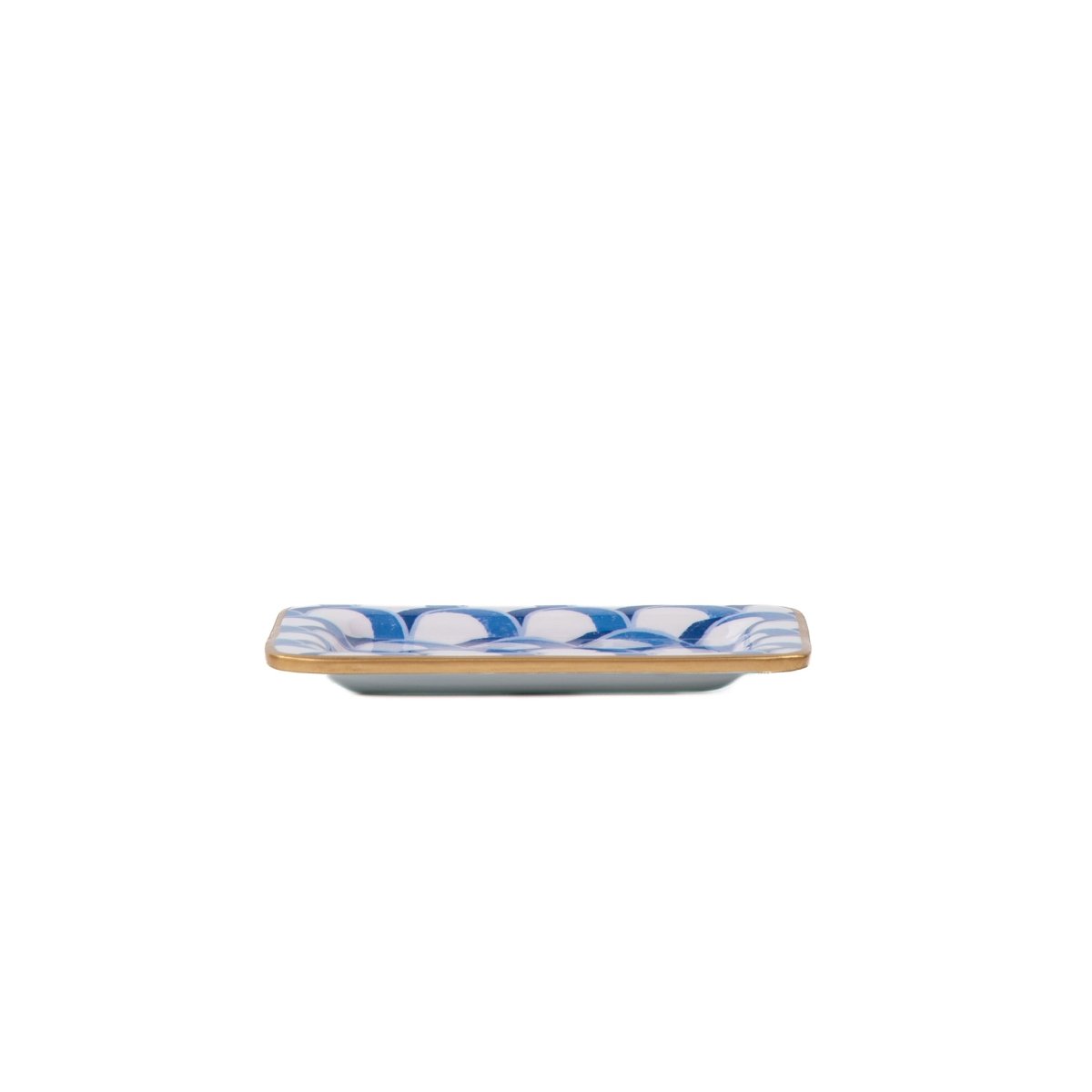 Scales Blue Enameled Rectangle Soap Dish, Catch All Tray, Jewelry Tray for Bathroom, Vanity, Sink - Decorative Laney Tray - Trinket Trays from Jaye's Studio