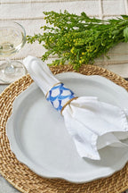 Scales Blue Napkin Rings for Dinnerware, Place Settings, Entertaining (4pk) - Avail 06/26 - Napkin Rings from Jaye's Studio