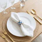 Scales Blue Napkin Rings for Dinnerware, Place Settings, Entertaining (4pk) - Avail 06/26 - Napkin Rings from Jaye's Studio